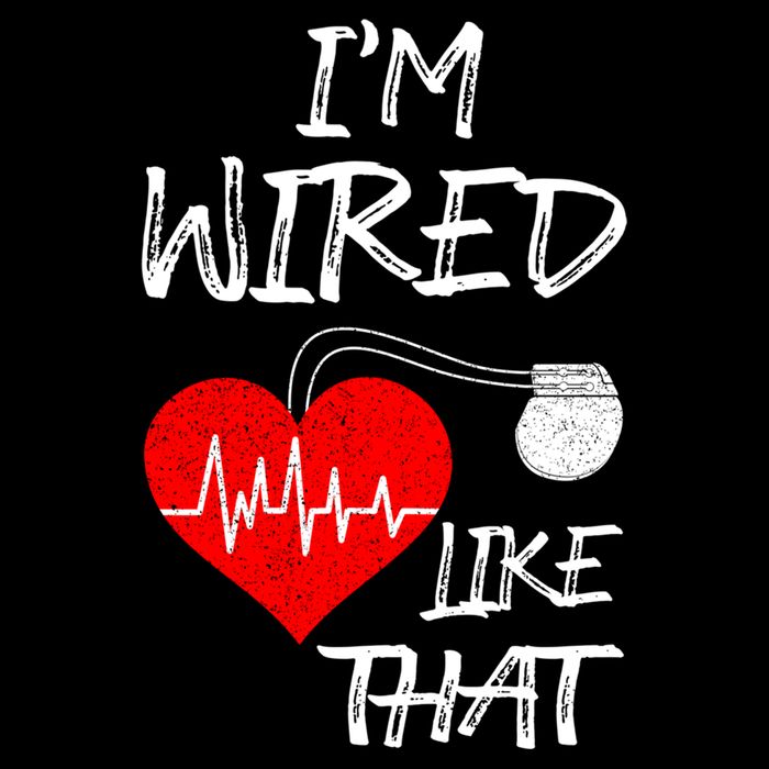 I'm Wired Like That Pacemaker Joke Heart Disease Awareness Funny Gift Cooling Performance Long Sleeve Crew
