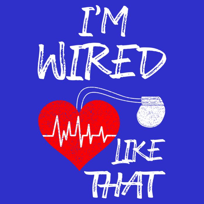 I'm Wired Like That Pacemaker Joke Heart Disease Awareness Funny Gift Women's V-Neck T-Shirt