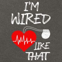 I'm Wired Like That Pacemaker Joke Heart Disease Awareness Funny Gift Cotton Canvas Backpack