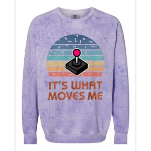 ItS What Moves Me Game Joystick For Gamers Gift Colorblast Crewneck Sweatshirt