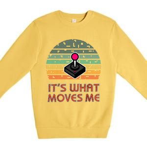 ItS What Moves Me Game Joystick For Gamers Gift Premium Crewneck Sweatshirt