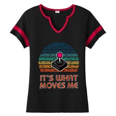 ItS What Moves Me Game Joystick For Gamers Gift Ladies Halftime Notch Neck Tee