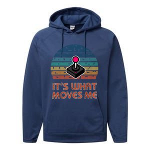 ItS What Moves Me Game Joystick For Gamers Gift Performance Fleece Hoodie