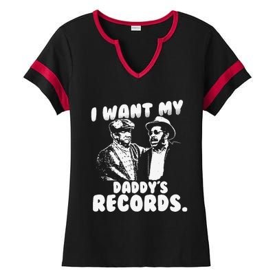 I Want My Daddy Records Ladies Halftime Notch Neck Tee