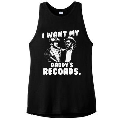 I Want My Daddy Records Ladies PosiCharge Tri-Blend Wicking Tank