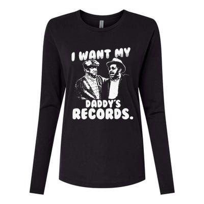 I Want My Daddy Records Womens Cotton Relaxed Long Sleeve T-Shirt