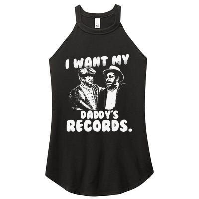 I Want My Daddy Records Women's Perfect Tri Rocker Tank