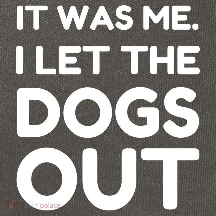 It Was Me I Let The Dogs Out Funny Hilarious Cotton Canvas Backpack