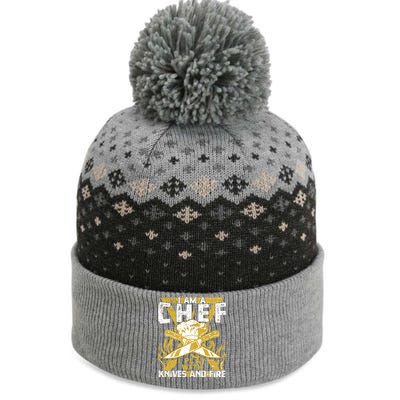 I Was Made To Play With Knives And Fire For Skilled Chef Gift The Baniff Cuffed Pom Beanie