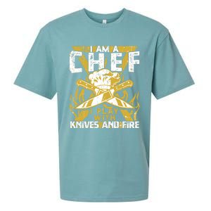 I Was Made To Play With Knives And Fire For Skilled Chef Gift Sueded Cloud Jersey T-Shirt