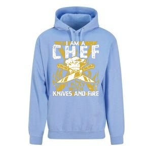 I Was Made To Play With Knives And Fire For Skilled Chef Gift Unisex Surf Hoodie