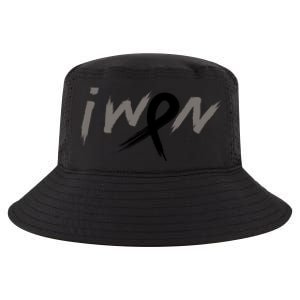 I Won Melanoma Skin Cancer Awareness Ribbon Support Gift Cool Comfort Performance Bucket Hat