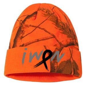 I Won Melanoma Skin Cancer Awareness Ribbon Support Gift Kati Licensed 12" Camo Beanie