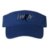 I Won Melanoma Skin Cancer Awareness Ribbon Support Gift Valucap Bio-Washed Visor