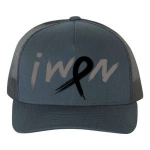 I Won Melanoma Skin Cancer Awareness Ribbon Support Gift Yupoong Adult 5-Panel Trucker Hat