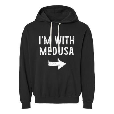 IM With Medusa Costume Halloween Matching Couple Garment-Dyed Fleece Hoodie