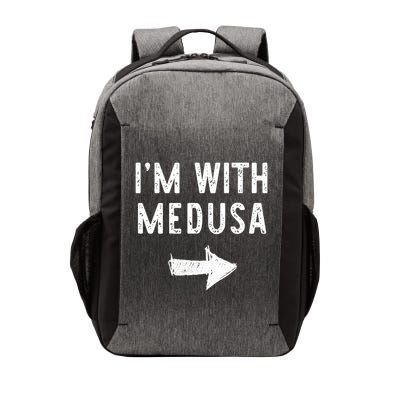 IM With Medusa Costume Halloween Matching Couple Vector Backpack