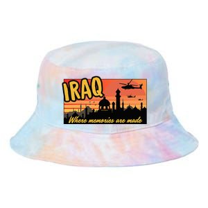 Iraq Where Memories Are Made Oif  Military Tourist Retro Tie Dye Newport Bucket Hat