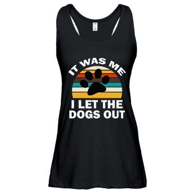 It Was Me I Let The Dogs Out Funny Puppy Lover Ladies Essential Flowy Tank