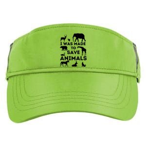 I Was Made To Save Animals Animal Rescue Protection Adult Drive Performance Visor