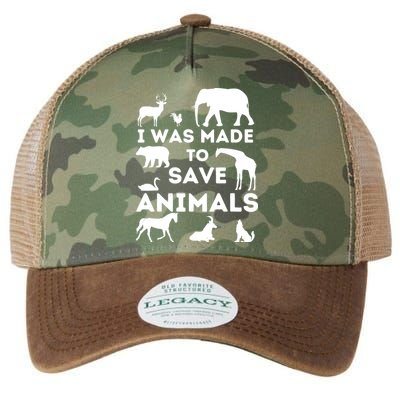I Was Made To Save Animals Animal Rescue Protection Legacy Tie Dye Trucker Hat
