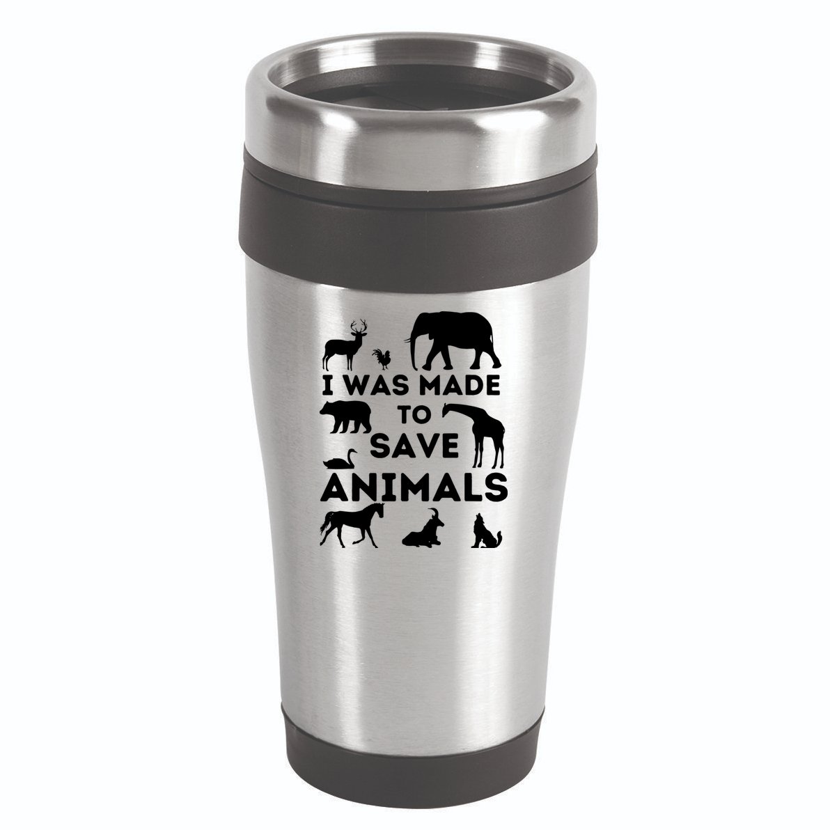I Was Made To Save Animals Animal Rescue Protection 16oz Travel Tumbler