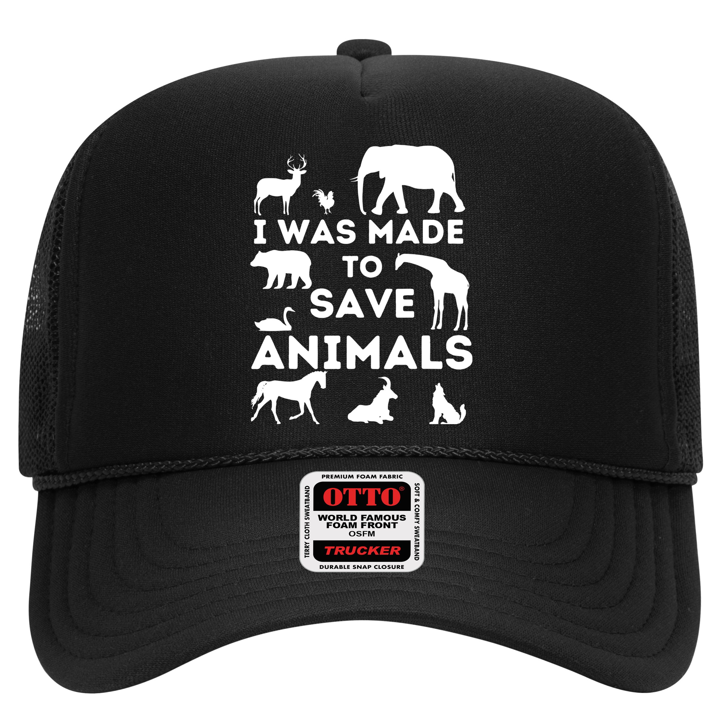 I Was Made To Save Animals Animal Rescue Protection Hat
