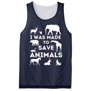 I Was Made To Save Animals Animal Rescue Protection Mesh Reversible Basketball Jersey Tank