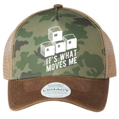 Its What Moves Me Game Wasd Keyboards Gamer Minimal Outfit Gift Legacy Tie Dye Trucker Hat