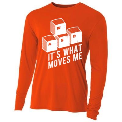 Its What Moves Me Game Wasd Keyboards Gamer Minimal Outfit Gift Cooling Performance Long Sleeve Crew