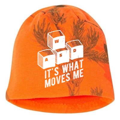 Its What Moves Me Game Wasd Keyboards Gamer Minimal Outfit Gift Kati - Camo Knit Beanie