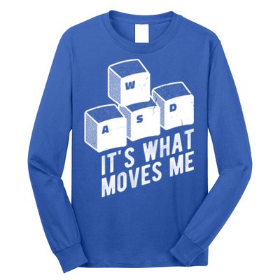 Its What Moves Me Game Wasd Keyboards Gamer Minimal Outfit Gift Long Sleeve Shirt
