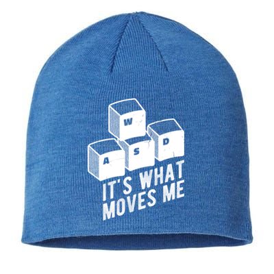 Its What Moves Me Game Wasd Keyboards Gamer Minimal Outfit Gift Sustainable Beanie