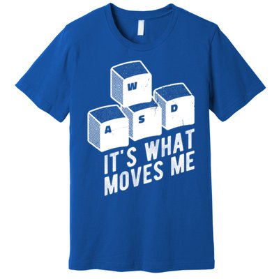 Its What Moves Me Game Wasd Keyboards Gamer Minimal Outfit Gift Premium T-Shirt