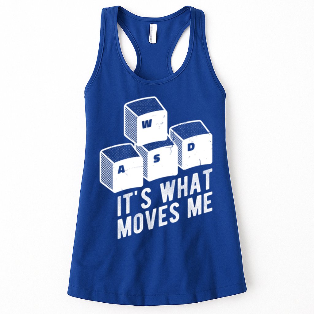Its What Moves Me Game Wasd Keyboards Gamer Minimal Outfit Gift Womens Tank Top