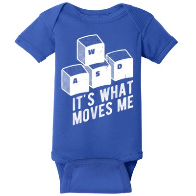 Its What Moves Me Game Wasd Keyboards Gamer Minimal Outfit Gift Baby Bodysuit