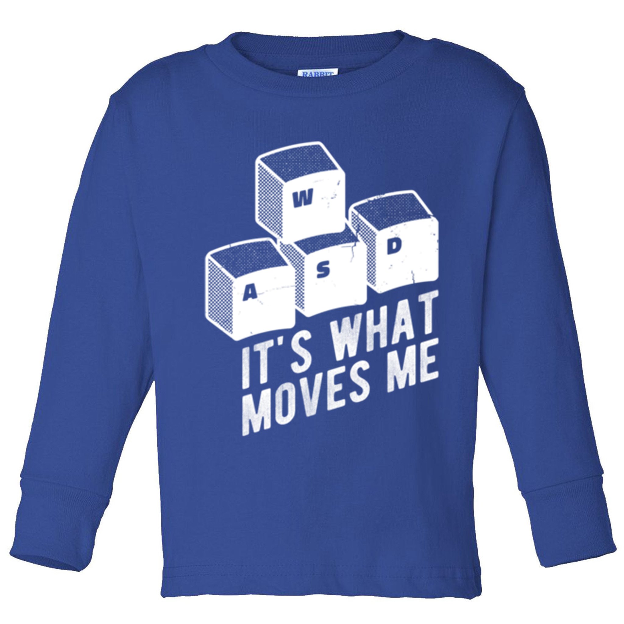 Its What Moves Me Game Wasd Keyboards Gamer Minimal Outfit Gift Toddler Long Sleeve Shirt