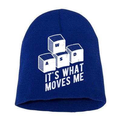 Its What Moves Me Game Wasd Keyboards Gamer Minimal Outfit Gift Short Acrylic Beanie