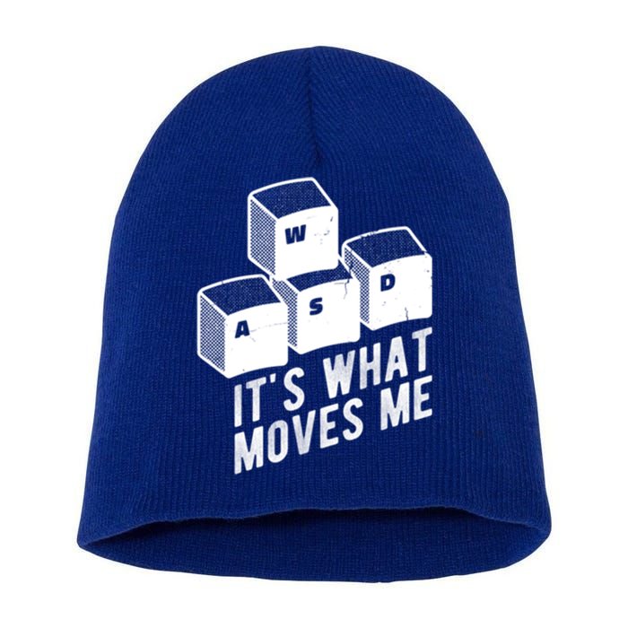 Its What Moves Me Game Wasd Keyboards Gamer Minimal Outfit Gift Short Acrylic Beanie