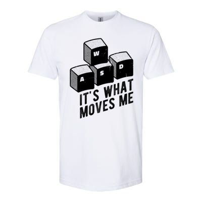 Its What Moves Me Game Wasd Keyboards Gamer Minimal Outfit Gift Softstyle® CVC T-Shirt