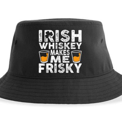 Irish Whiskey Makes Me Frisky Funny St Patricks Day Gifts Sustainable Bucket Hat