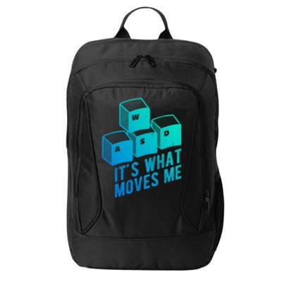 Its What Moves Me Game Wasd Keyboards Gamer Minimal Outfit Gift City Backpack