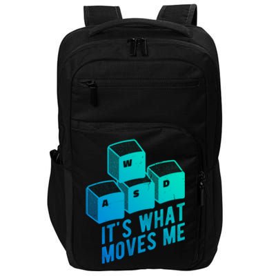 Its What Moves Me Game Wasd Keyboards Gamer Minimal Outfit Gift Impact Tech Backpack