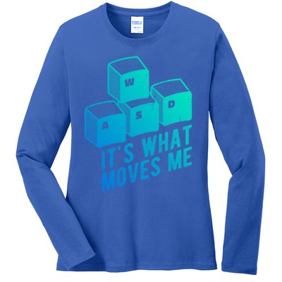 Its What Moves Me Game Wasd Keyboards Gamer Minimal Outfit Gift Ladies Long Sleeve Shirt