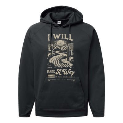 I Will Make A Way Isaiah 43 19 Christian Performance Fleece Hoodie