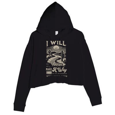 I Will Make A Way Isaiah 43 19 Christian Crop Fleece Hoodie