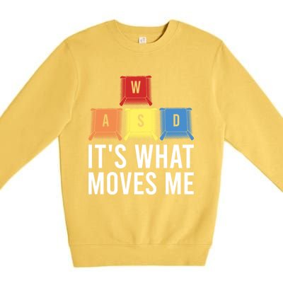 Its What Moves Me Game Wasd Keycaps Keyboards Gaming Outfit Meaningful Gift Premium Crewneck Sweatshirt