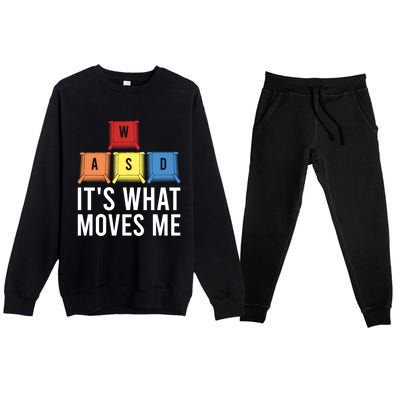 Its What Moves Me Game Wasd Keycaps Keyboards Gaming Outfit Meaningful Gift Premium Crewneck Sweatsuit Set