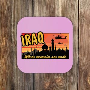 Iraq Where Memories Are Made Oif  Military Tourist Retro Coaster