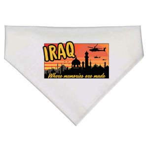 Iraq Where Memories Are Made Oif  Military Tourist Retro USA-Made Doggie Bandana